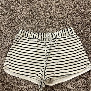 J. Crew Navy and White Striped Athletic Shorts